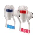 2 Pcs Water Dispenser Replacement Plastic Push Handle Tap Hot and Cold. 