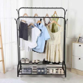 Coat Rack And Clothes Hanger Stand With Side Hooks And Bottom Shelves (Requires Self Assembly) - Clothes Hangers  Cloth Stand, Cloth Rack. 