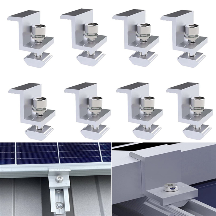 NCANRUI%208%20Pieces%2035Mm%20Solar%20Panel%20Bracket%20Are%20Adjustable,%20Solar%20Mounting,%20Trapezoidal%20Sheet%20for%20Roof,%20RV,%20Bed,%20Camping%20-%20Image%208