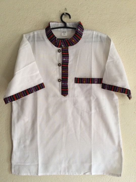 White%20Bhutani%20Half%20Kurta%20Shirt%20For%20Men%20-%20Image%203