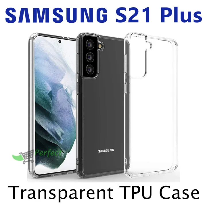 HOT Samsung S21 PLUS Transparent Shockproof Transparent Back cover for ...