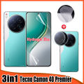 Tecno Camon 40 Premier Privacy Screen Soft Hydrogel Film For Tecno Camon 40 Pro Spark Go 1 2024 30C 3in1 Camera Lens Carbon Fiber Blck Film Screen Protector. 