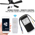 2X Tuya Smart Ceiling Fan Remote Control Kit APP Control Smart Home Adjusted Wind Speed for Home,220V. 