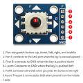 5-Way Navigation Key Module 5D Rocker Microcontroller Multi-Function Keyboard Switch Module. 