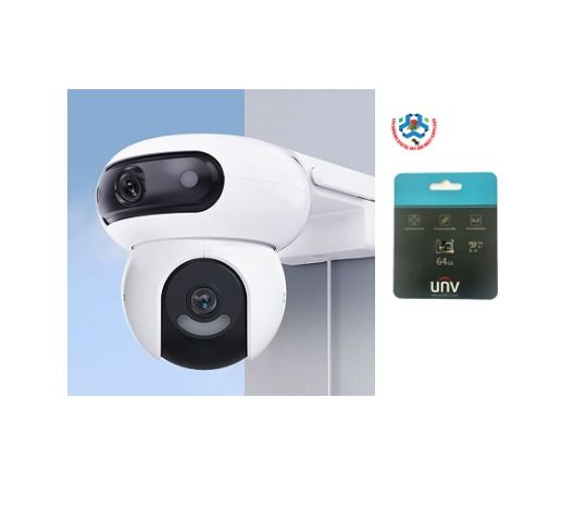 Ezviz H90 Dual 4MP Outdoor ColorVu Dual-Lens Pan & Tilt Wired/Wireless CCTV Camera (UNV 64 GB SD Card Included)
