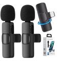 Dual Wireless Microphone for USB-C Phone - Wireless Mic for Youtubers - Facebook Live Stream and Vlogging. 