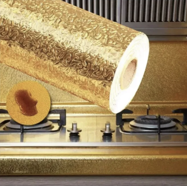 5%20meter%20Kitchen%20Silver%20Wallpaper%20Oil-Proof%20Foil%20Self%20Adhesive%20Countertops%20Kitchen%20Sticker%20Decorative%205M%20-%20Image%202