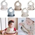 Soft Silicone Baby Bibs- Waterproof Adjustable Food Pocket For Newborn Toddler Kids Lunch Dinner Bibs. 