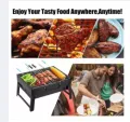 Chrome Plated Portable Outdoor Steel Collapsible Barbeque Grill. 
