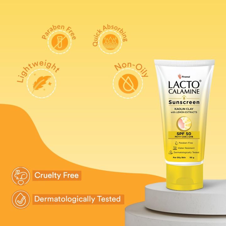 Lacto%20Calamine%20Sunscreen%20SPF%2050%20%7C%2050g%20%7C%20PA%20+++%20Sunscreen%20For%20Oily%20Skin%20%7C%20UVA%20%E2%80%93%20UVB%20Sunscreen%20%7C%20Water%20Resistant%20&%20No%20White%20Cast%20%7C%20With%20Kaolin%20Clay,%20Vitamin%20E%20&%20Lemon%20Extracts%20%7C%20Paraben%20Free%20-%20Image%205