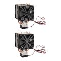 fasdaga 2X 12V 6A Thermoelectric Peltier Semiconductor Cooler Refrigeration Cooling System Kit Cooler Fan for Air Cooling. 