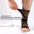 GOBYGO 1PCS Brace Sports Ankle Support Elastic Bandage Copper Compression Sleeves Unisex Gym Fiess Foot Protective Gear. 