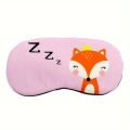 HOT 1pc Cute Cartoon Animal Blackout Eye Mask, Universal Size Polyester Blindfold for Sleeping, Gaming, Training - Pull-On Closure, Travel Size, No Electricity or Battery Needed. 