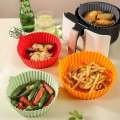 23cm Airfryer Paper Silicone BBQ Basket Mat Reusable Oven Baking pizza Tray Nonstick pot Liner Replacement Grill Pan. 