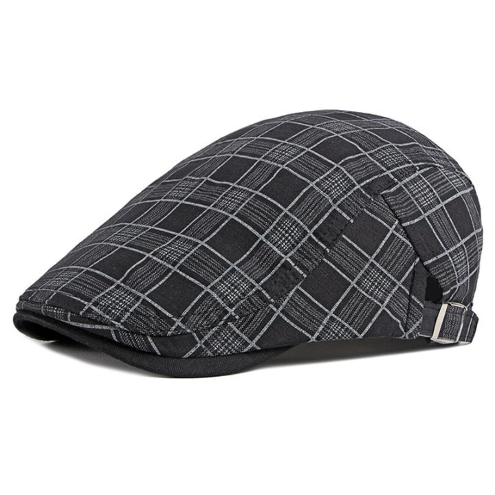 Stripe%20Lattice%20Beret%20Hat%20Women%20Men%20Plaid%20Visors%20Duckbill%20Herringbone%20Flat%20Cap%20-%20Image%203