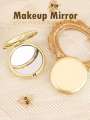 1PC Round Button Double Sided Makeup Mirror Holiday Birthday Party Wedding Gift for Sister Auntie Mum Lightweight. 