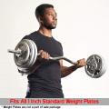 Iron Curl Bar with 2 Locks, 4 feet EZ curl Bar Zig Zag Curl Barbell with Spin Lock - Gym Equipment. 