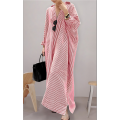 Women's Striped Maxi Shirt Dress Red S Size S Striped Maxi Shirt Dress Women's Red. 