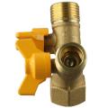 Strength Brass Y Valve Y Shape 2 Way Connectors Shut Off Valve Washing Machine. 