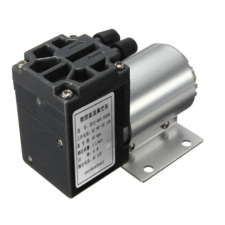 1PC Silver+Black 65-120Kpa DC12V 6W Mini Vacuum Pump Negative Pressure ...