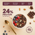 Pintola High Protein Muesli Dark Chocolate & Cranberry 400g, 24g Protein, High Fibre, Real Fruits, Muesli for Breakfast Food, Muselies Fruit Nuts and Seed. 