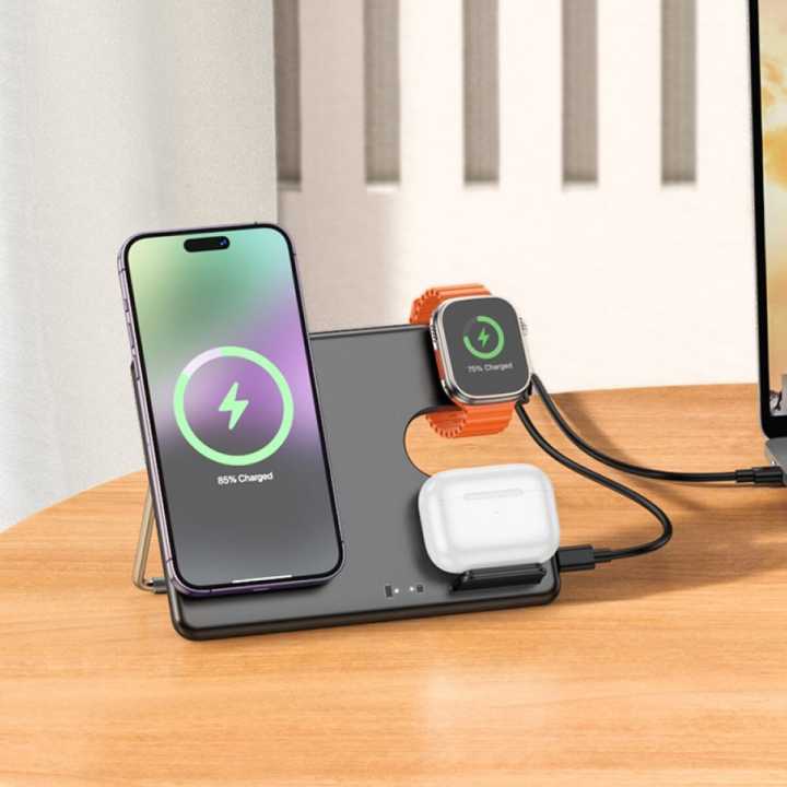 hoco CQ1 Geek Folding 3-in-1 Magnetic Wireless Fast Charger(For