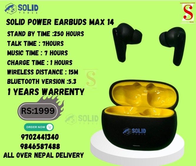Solid Power Max 14 Wireless Earpod | Daraz.com.np