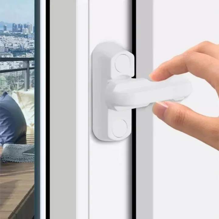 White%20Plastic%20T%20Shape%20Window%20Door%20Lock%20Safety%20Lever%20Handle%20Latch%20Child%20Security%20Hardware%20Accessories%20-%20Image%203