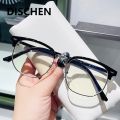 DISCHEN Fashion Anti Radiation Eye Glasses for Women Men Replaceable Lens Simple Square Anti Blue Ray Fashion Eyeglasses. 