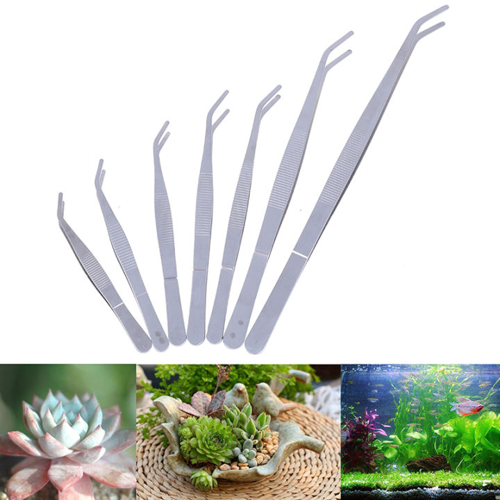 Tools Stainless steel elbow tweezers aquarium clear clip tool medical repair tools GENGLI