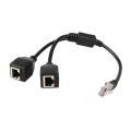RJ45 Ethernet Splitter Cable,1 Male to 2 Female Ethernet Connector Cable Suitable Cat5, Cat6 LAN Ethernet Socket Adapter. 