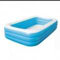 Bestway Inflatable Swimming Pool Adult Kids Family Size Inflatable And Thickened 3 Layer Outdoor Blue Rectangular Large Size 3.05m x 1.83m x 56cm. 