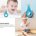 U- Shaped toothbrush For Baby Child ,Silicone Baby Brush ,Kids cleaning Teeth. 