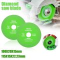 New 100X20X15mm Glass Cutting Disc High Hardness 115X15X22.23mm Diamond Saw Green Grinding Wheel Ceramic Tile Jade. 