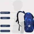 Waterproof School Bag 3D Astronaut Space Sky Pattern Backpack for Primary School Students Bag for Class 1 to 3. 