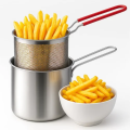 Stainless Steel Deep Fryer Pot with Basket 1200ml – Lightweight Frying Pot. 