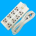 8 Ports Multiplug Extension Cords with Heavy Duty Power Universal Multi Plug. 