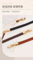 Versatile Women's Thin Belt with Buckle, Fashionable Accessory for Dresses and Shirts, Waist-Cinching Pearl Belt with a High-End Feel. 