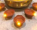 Water Sensor Magic Diya - Set of 8 - LED Lights Electric Diya For Decorations | Golden Colored Lights |. 