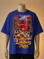 Shree Lakhey Aaju Cream, Black, Blue Color Printed T-Shirt. 