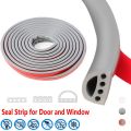 6M D/I Type Self-adhesive Silicone Rubber For Door Window Weather Stripping Sealing Strip Draught Excluder. 