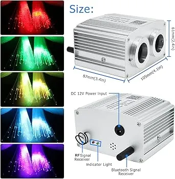 Double Head RGB LED Fiber Optic Star Ceiling Light Engine | Daraz.com.np