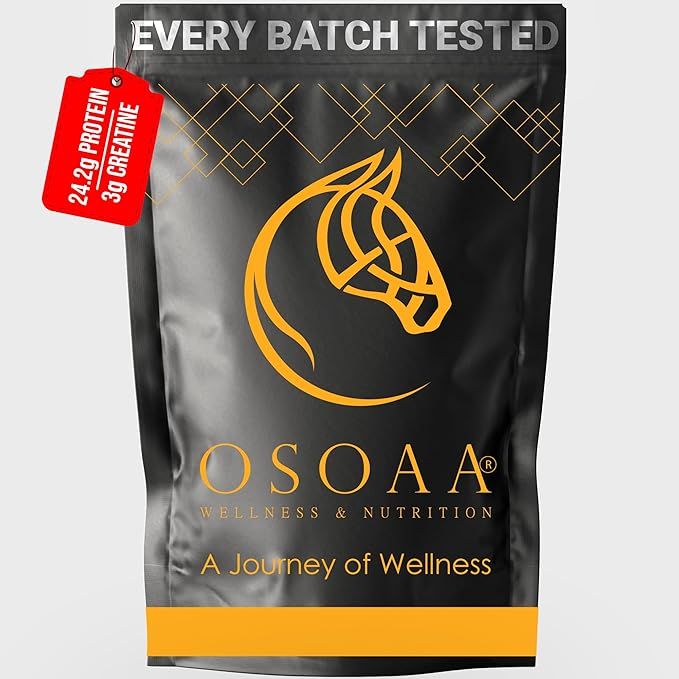 Osoaa Impact Whey Protein 1kg | Isolate & Concentrate | 24g Protein & 3g Creatine | 5X Digestive Enzymes for better Absorption | NABL Lab Tested | Belgian Chocolate Flavour