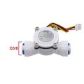 Professional Plastic Water Flow Meter 0.3-10L/min White Flow Meter Quick Connect 3/8" Fuel Flowmeter Water Diesel Kerosene. 