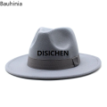 DISICHEN 2023 New Hot Wide Brim Felt Fedora Hats With Bee Ribbon Autumn Winter Wedding Party Trilby Hat Men Gentleman Jazz Hats 56-58CM Portable. 