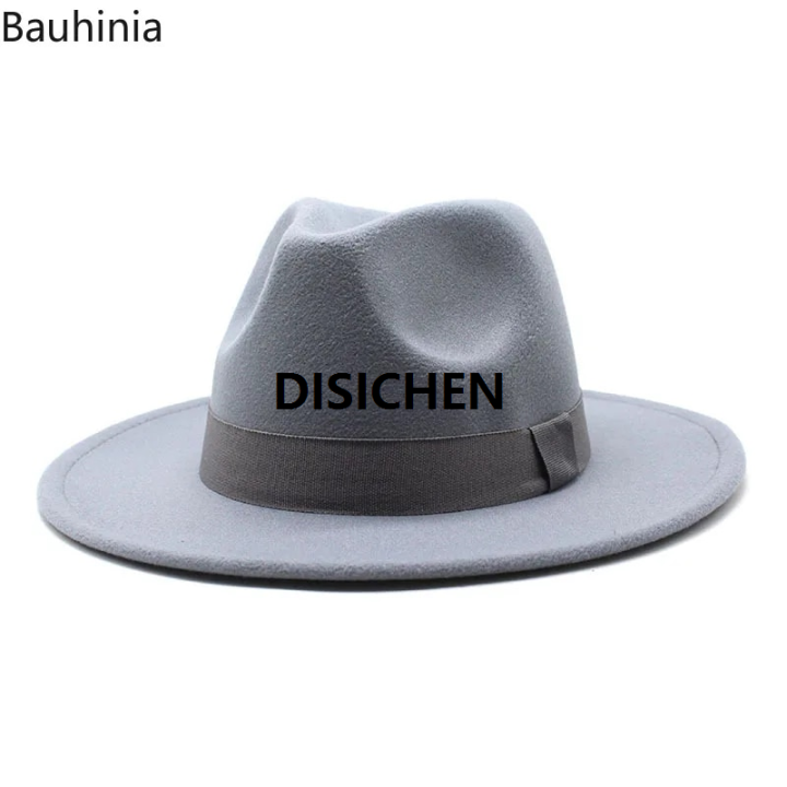 DISICHEN%202023%20New%20Hot%20Wide%20Brim%20Felt%20Fedora%20Hats%20With%20Bee%20Ribbon%20Autumn%20Winter%20Wedding%20Party%20Trilby%20Hat%20Men%20Gentleman%20Jazz%20Hats%2056-58CM%20Portable%20-%20Image%205