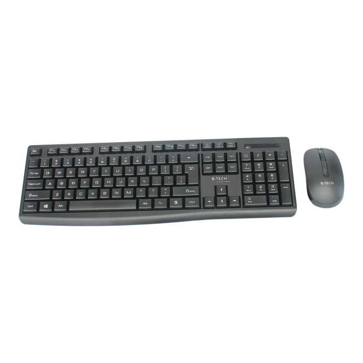 B-Tech Black BT-013 Wireless Keyboard And Mouse Set | Daraz.com.np