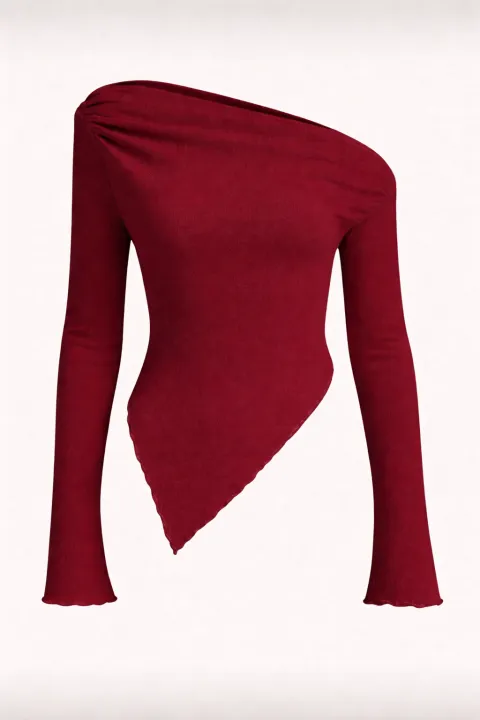 Grunge%20Asymmetrical%20Rib%20Top%20For%20Women%20-%20Image%205