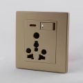 Gold Color single power socket. 