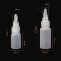 50ML Refillable Bottles Eco-Friendly 20ML PE Plastic PE Plastic Glue Bottles 10pcs/lot Empty Screw-On Lids for for Dispensing Liquids for Ketchup for Condiments. 